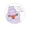 Nevs I Like To Eat Right 1-15/16" circle Fun-65 - alternate 1
